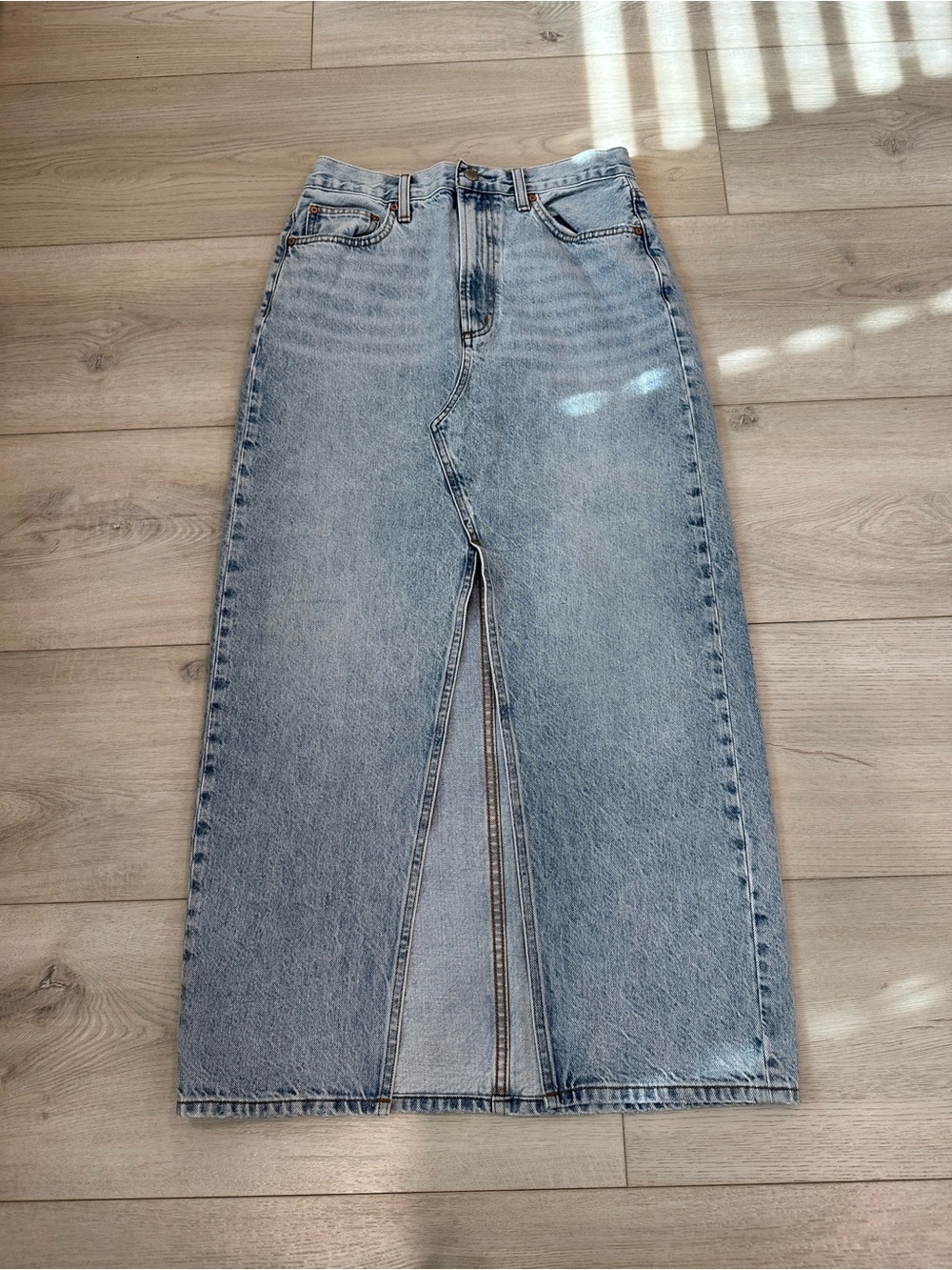 Aritzia Denim Forum 90s Vintage Maxi Jean Skirt 27